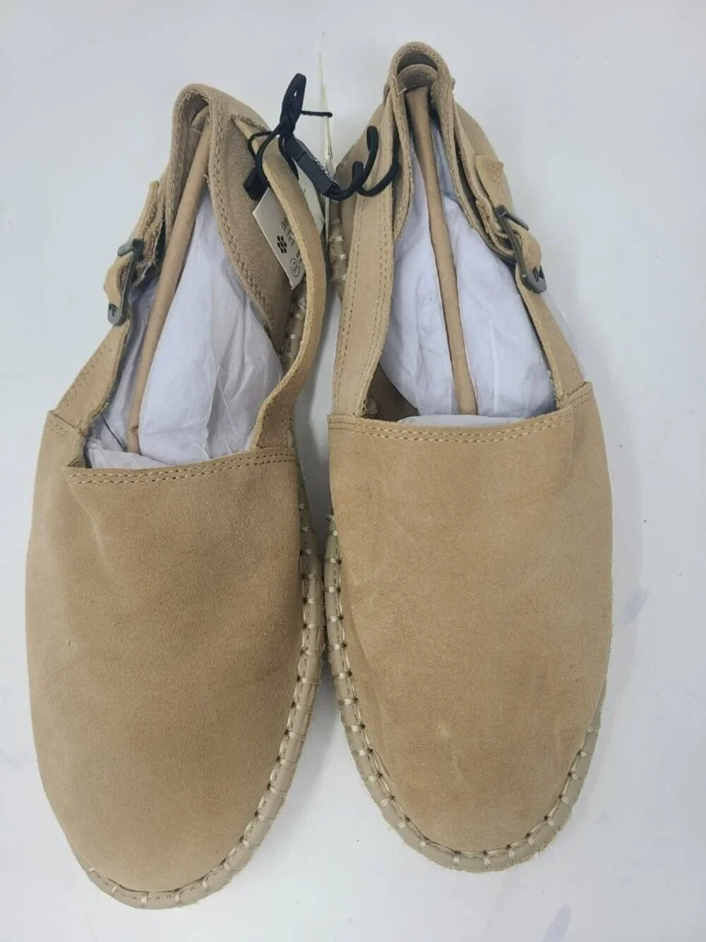 Zara Mens Suede Espadrille Sandals in Beige Size 9 2719/920